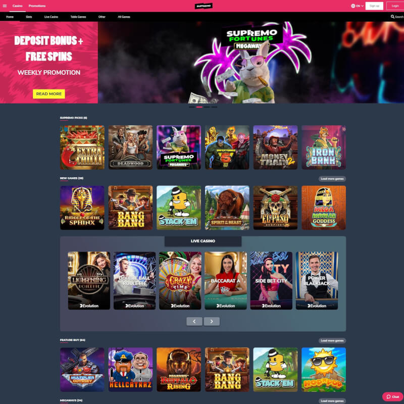 Supremo Casino screenshot 1