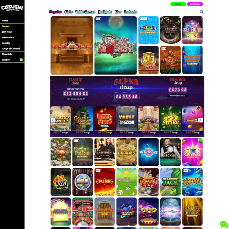 Casushi Casino screenshot 2