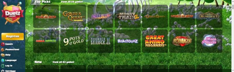 duelz casino homepage provides casino games, ilk depozit əlavə və yeni oyunçular üçün kampaniyalar-loqosu