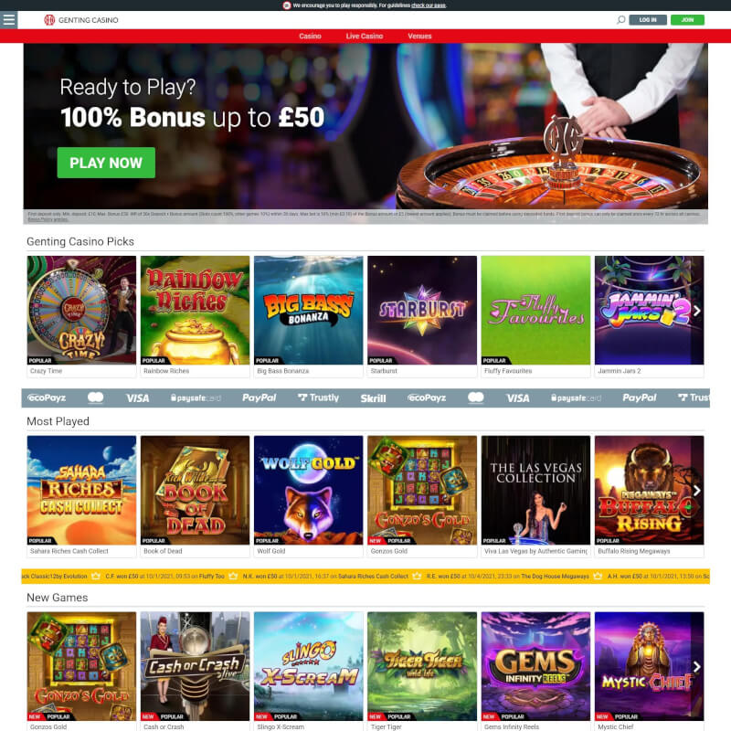 Genting Casino screenshot 1