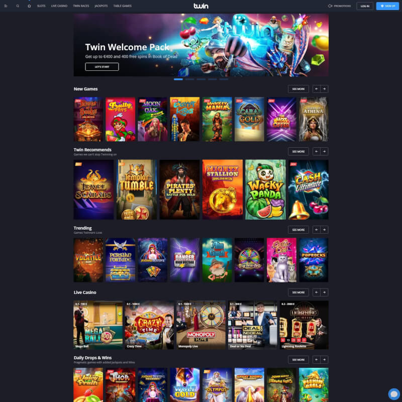 Twin Casino screenshot 1