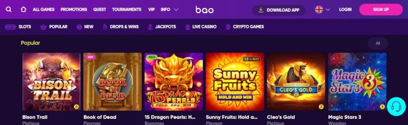 bao casino homepage provides casino games and campaigns for new players-logo