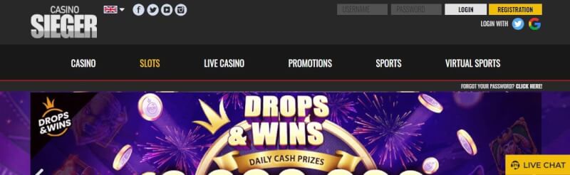 casino sieger homepage offers gambling games, ilk depozit əlavə və yeni oyunçular üçün promosyonlar-loqosu