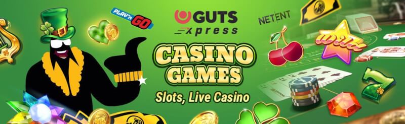 guts xpress offers numerous gambling games like slots, blackjack kimi canlı kazino oyunları, bakkara və rulet-loqosu