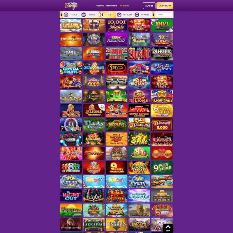 on line Bingo Casino screenshot 2