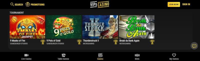 vips casino website provides gambling games and promotions for new players-logo