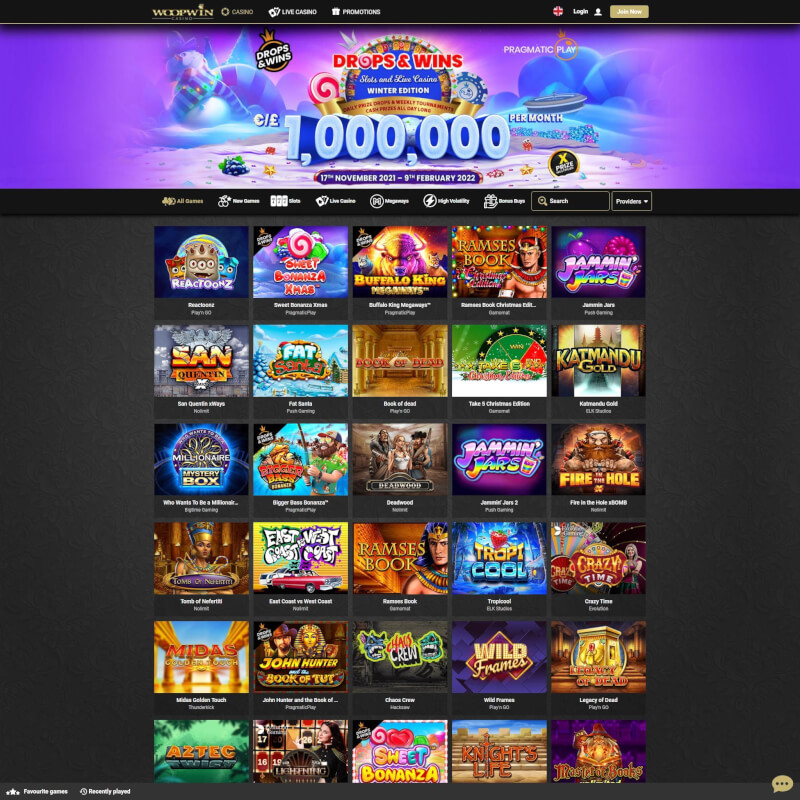 Woopwin Casino screenshot 1
