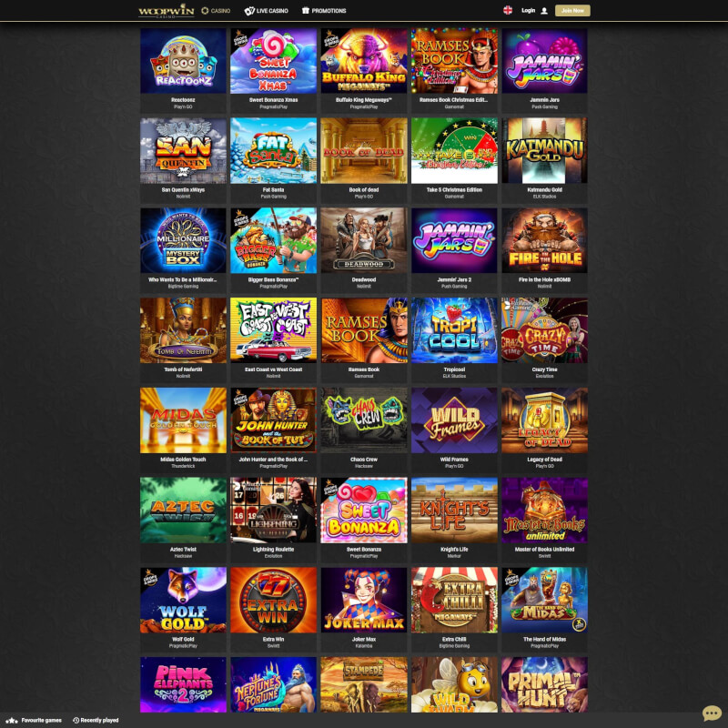 Woopwin Casino screenshot 2