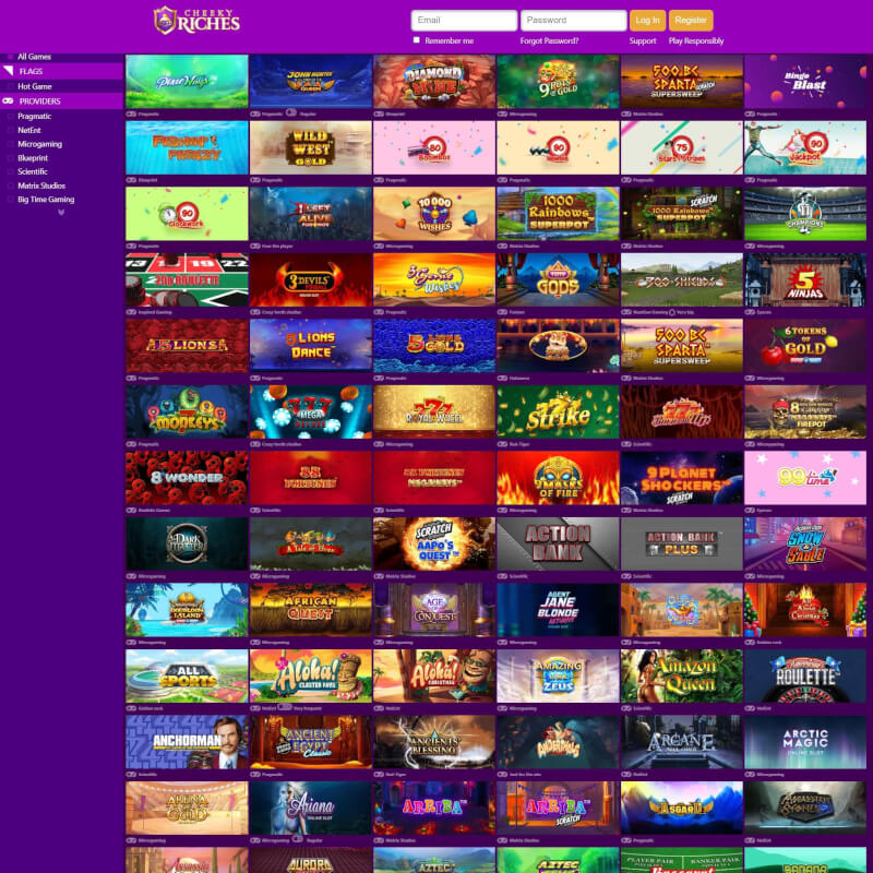 Cheeky wealth Casino screenshot 2