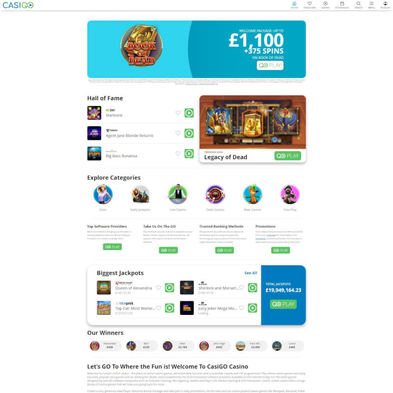 CasiGo Casino screenshot 1