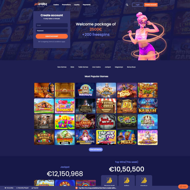 BetOriginal Casino screenshot 1