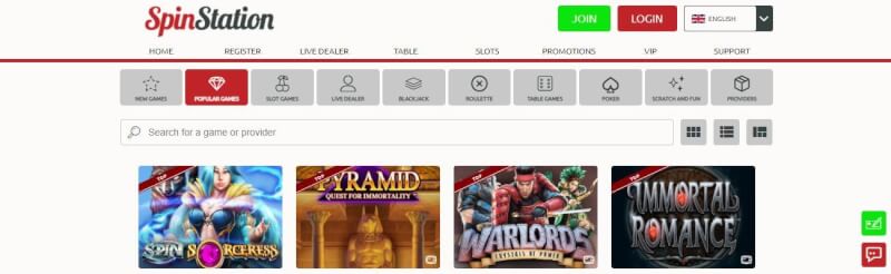 spin section homepage provides gambling games, very first deposit extra and campaigns for new players-logo