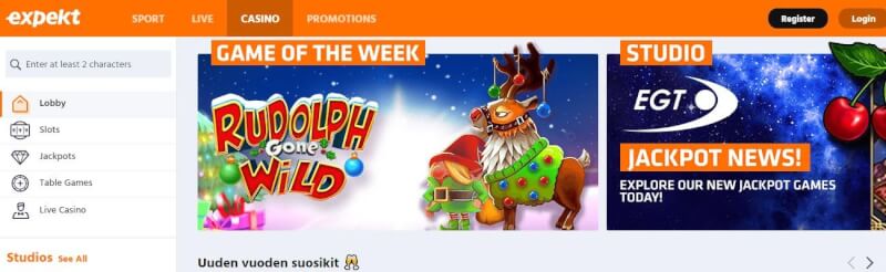 expekt casino homepage offers casino games, ilk depozit bonusu və yeni oyunçular üçün promosyonlar-loqosu