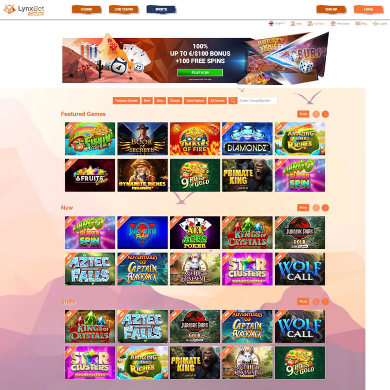 Lynxbet Casino screenshot 2