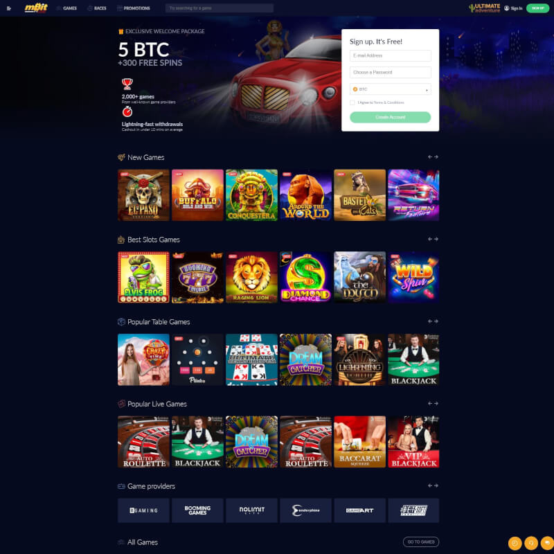 mBitCasino screenshot 1