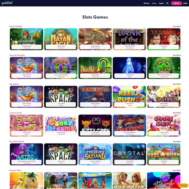 Youbetcha Casino screenshot 2