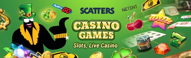 scatters casino offers various gambling games like slot machines, blackjack kimi real vaxt qumar oyunları, bakkara və rulet-loqosu