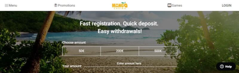 mango casino website provides casino games and offers for brand new players-logo