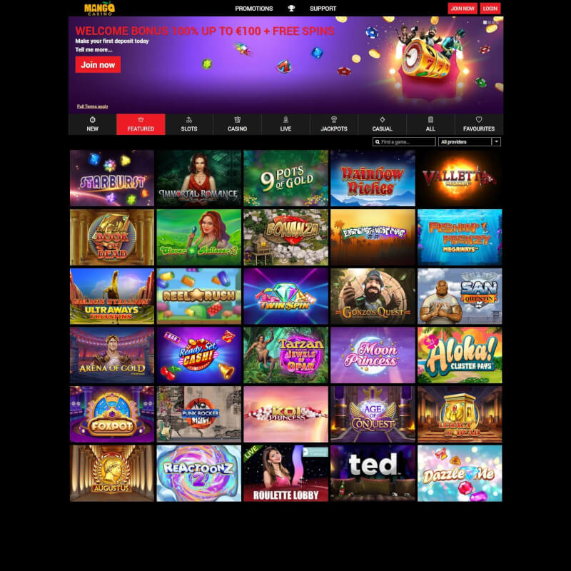 Mango Casino screenshot 1