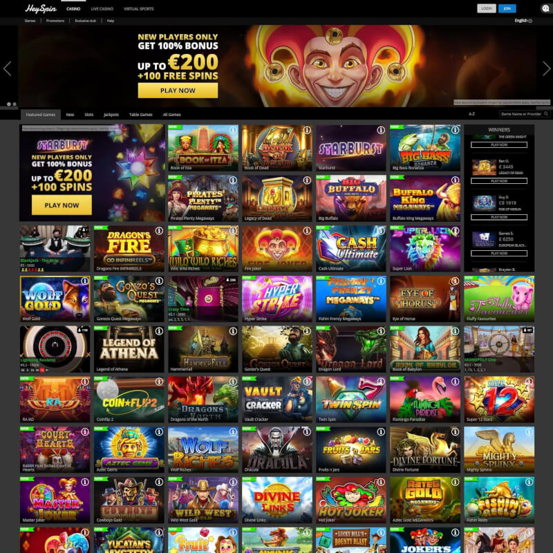 Hey Spin Casino screenshot 1