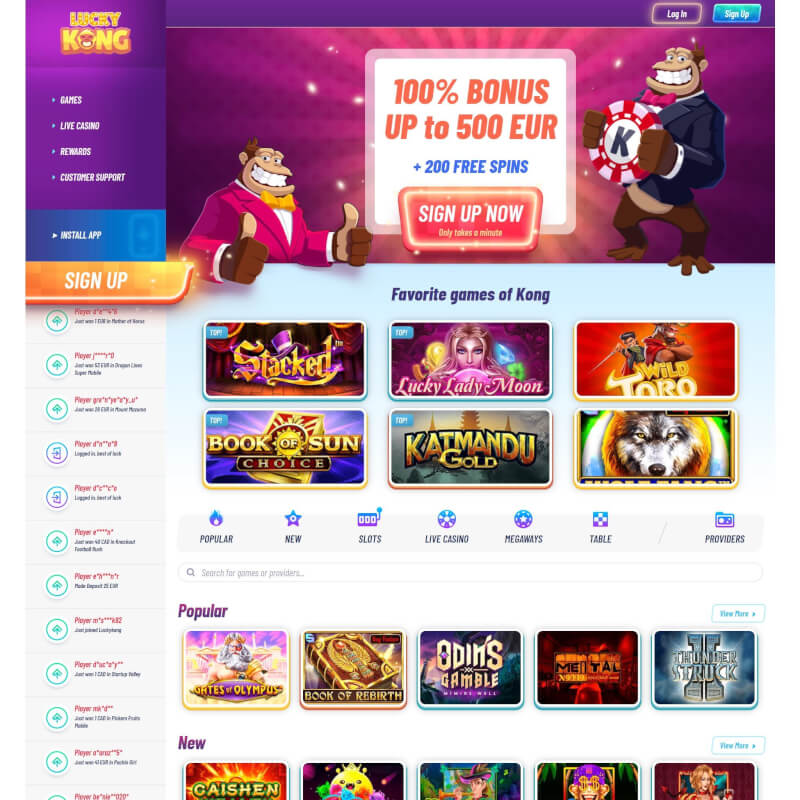 happy Kong Casino screenshot 1