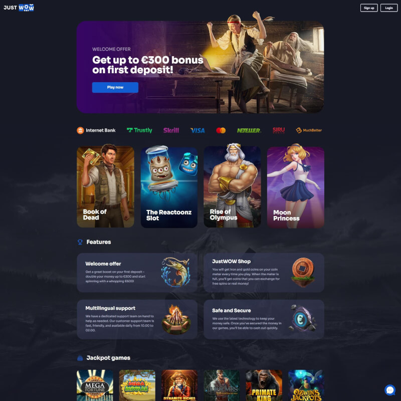 Just Wow Casino screenshot 1
