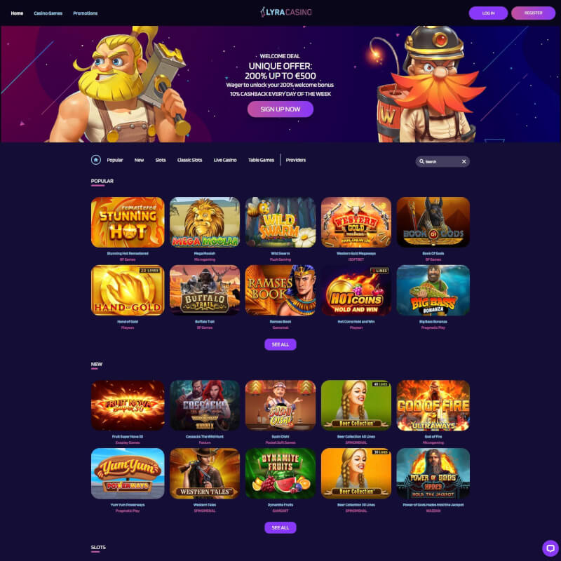 LyraCasino screenshot 1