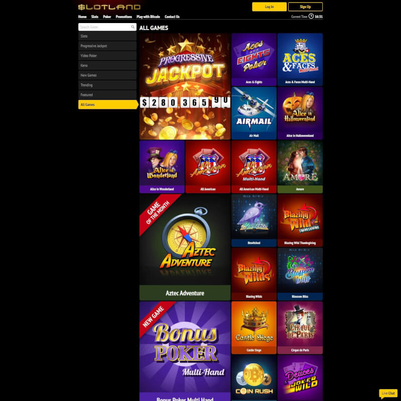 Slotland Casino screenshot 2